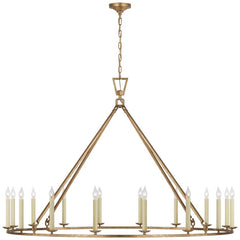 Darlana Oversized Single Ring Chandelier with 16 Bulbs - Dimmable, Multiple Finishes Available