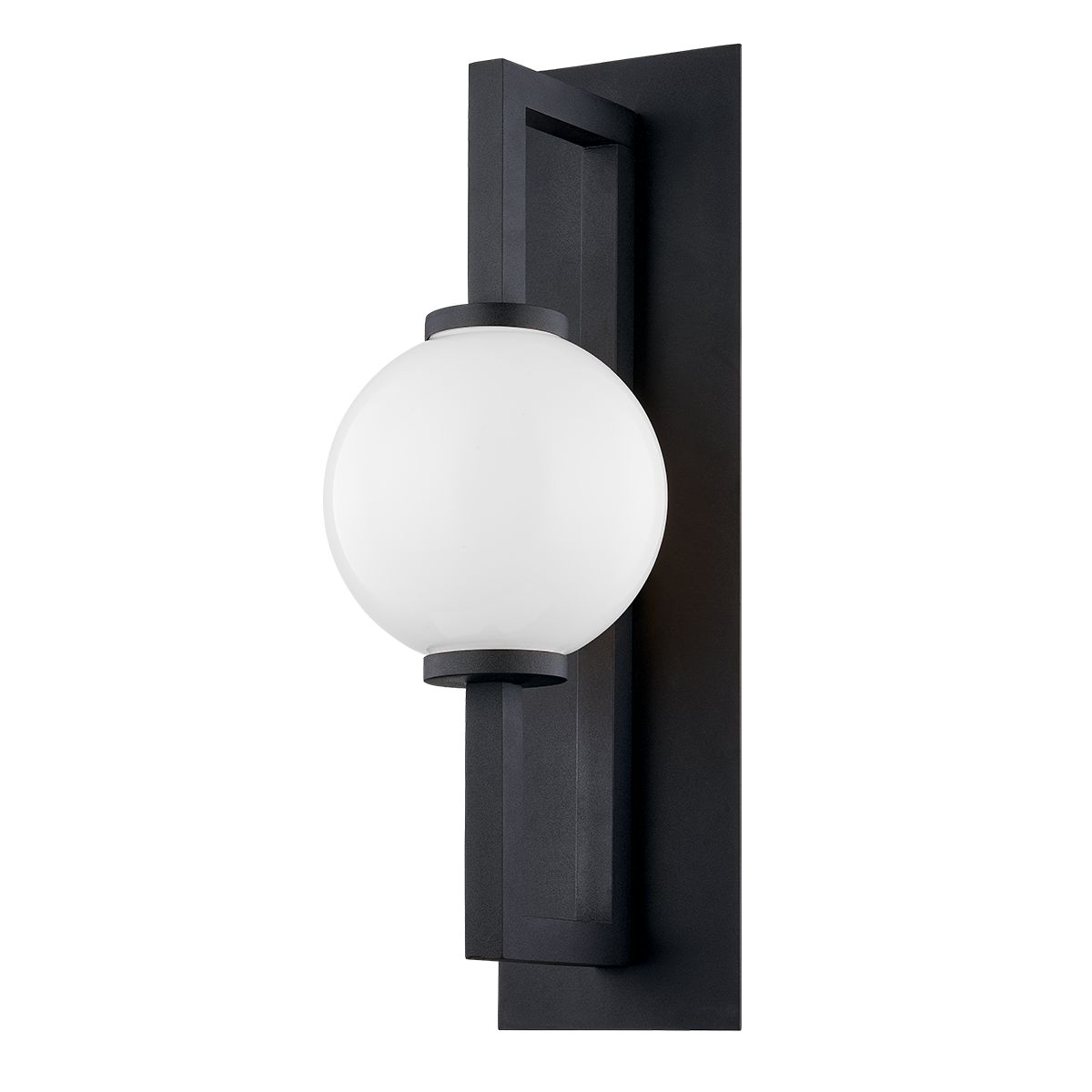 Darwin Medium Outdoor Wall Sconce by Troy Lighting, Dimmable, UL Wet Rated, Textured Black Finish