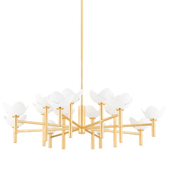 Dawson 18-Light Chandelier by Hudson Valley Lighting 3051-GL/WP