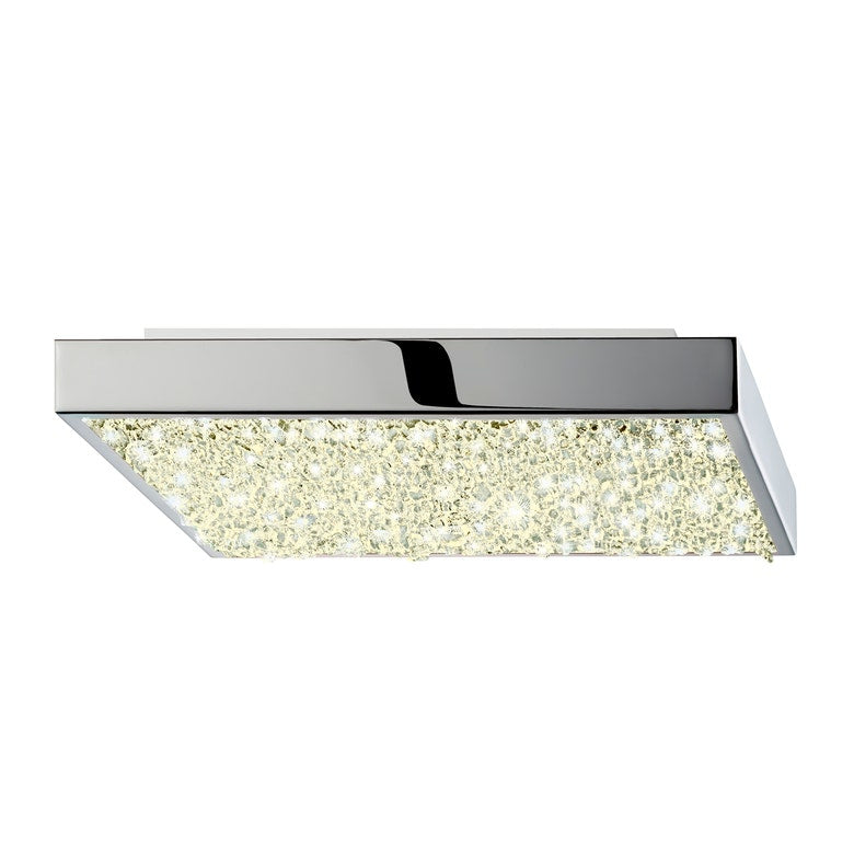 Dazzle 10-Inch Square LED Surface Mount Light by SONNEMAN with Crushed Glass, Dimmable, 1500 Lumens