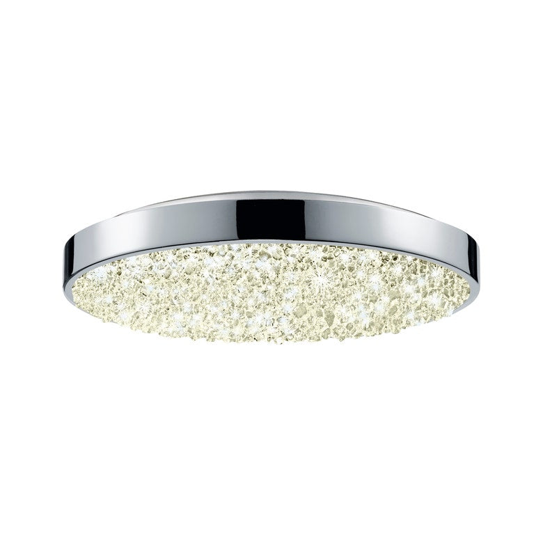 SONNEMAN Dazzle 12-Inch Round LED Surface Mount Light with Crushed Glass Design, 1800 Lumens