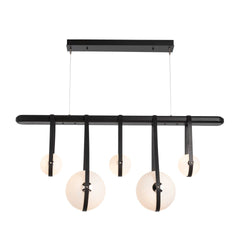 Hubbardton Forge Derby 5-Light LED Pendant, Dimmable Opal Glass, Energy Efficient, UL Damp Rated