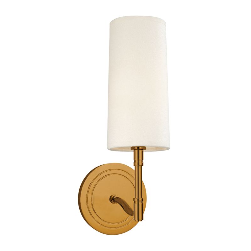 Dillon Sconce by Hudson Valley Lighting, Elegant Wall Fixture with Linen Shade, Dimmable, Multiple Finishes