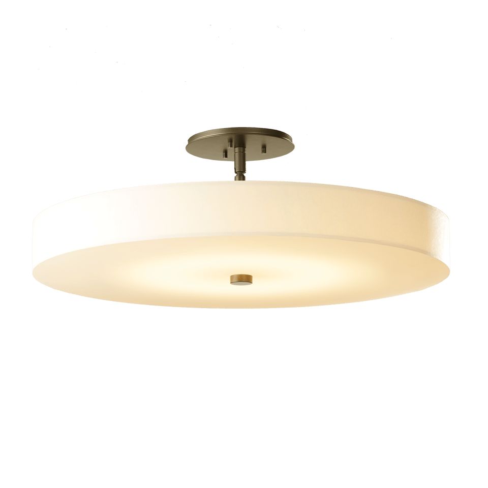 Hubbardton Forge Disq Large 23" LED Semi-Flush Ceiling Light, Energy Efficient, Dimmable, 1400 Lumens