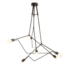 Divergence Outdoor Pendant Light by Hubbardton Forge, 6 Light Sources, Customizable Finishes, Damp Rated