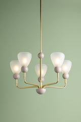 Doreen Chandelier by Mitzi - Aged Brass, Dimmable, Adjustable Height, UL Damp-Rated, 27.25" Width