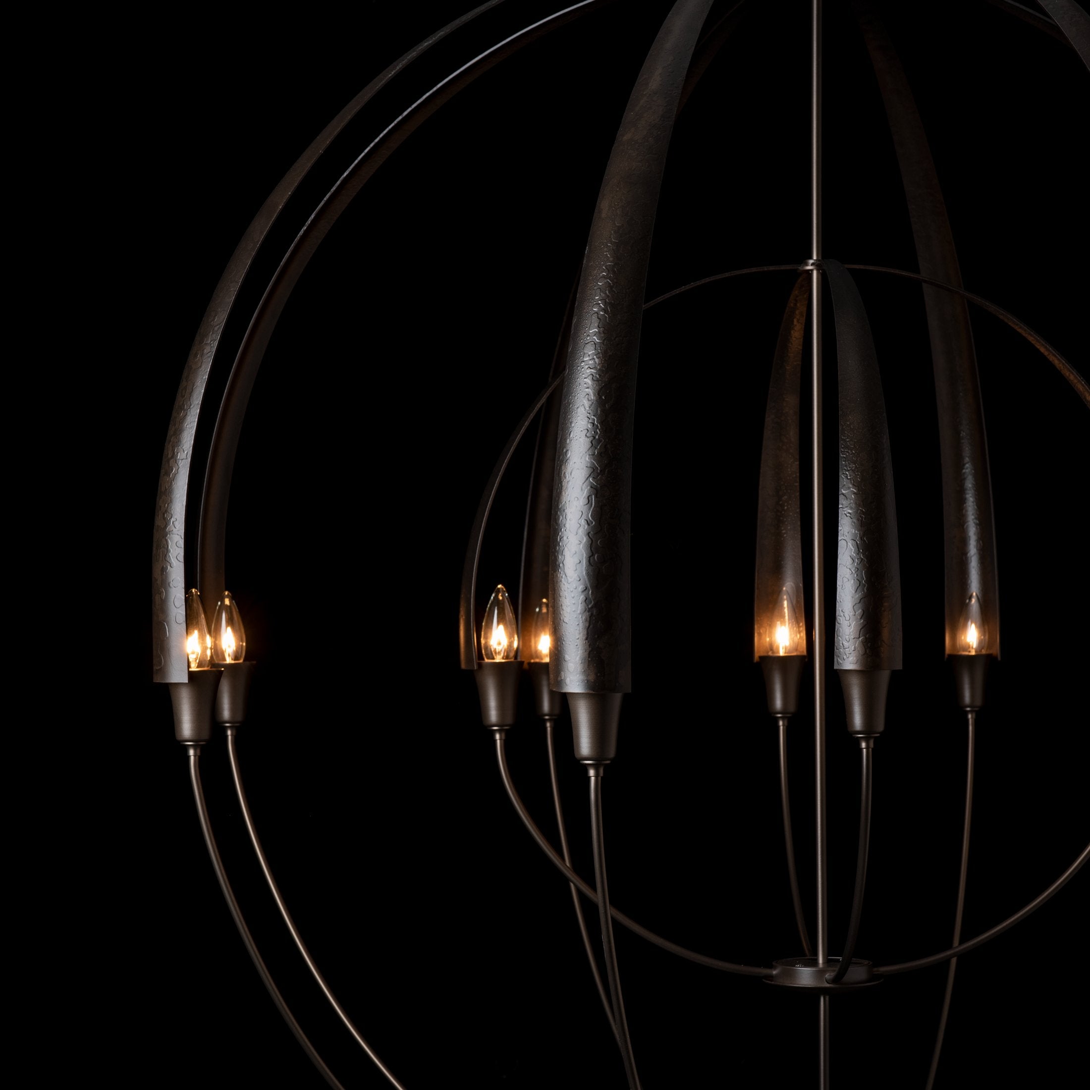 Hubbardton Forge Double Cirque 12-Bulb Large Scale Chandelier, 51.1" H x 48.3" D, Multiple Finishes