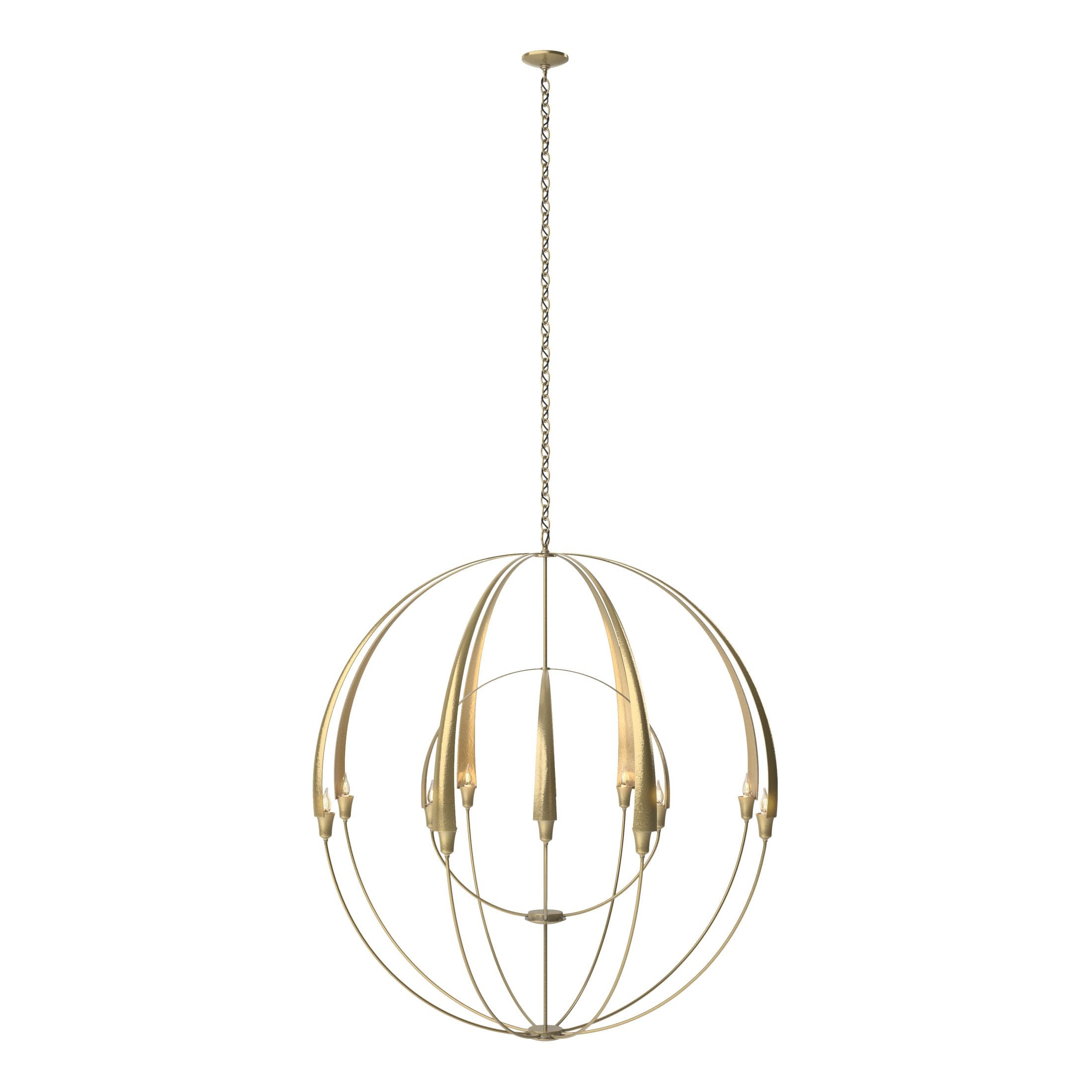 Hubbardton Forge Double Cirque 12-Bulb Large Scale Chandelier, 51.1" H x 48.3" D, Multiple Finishes