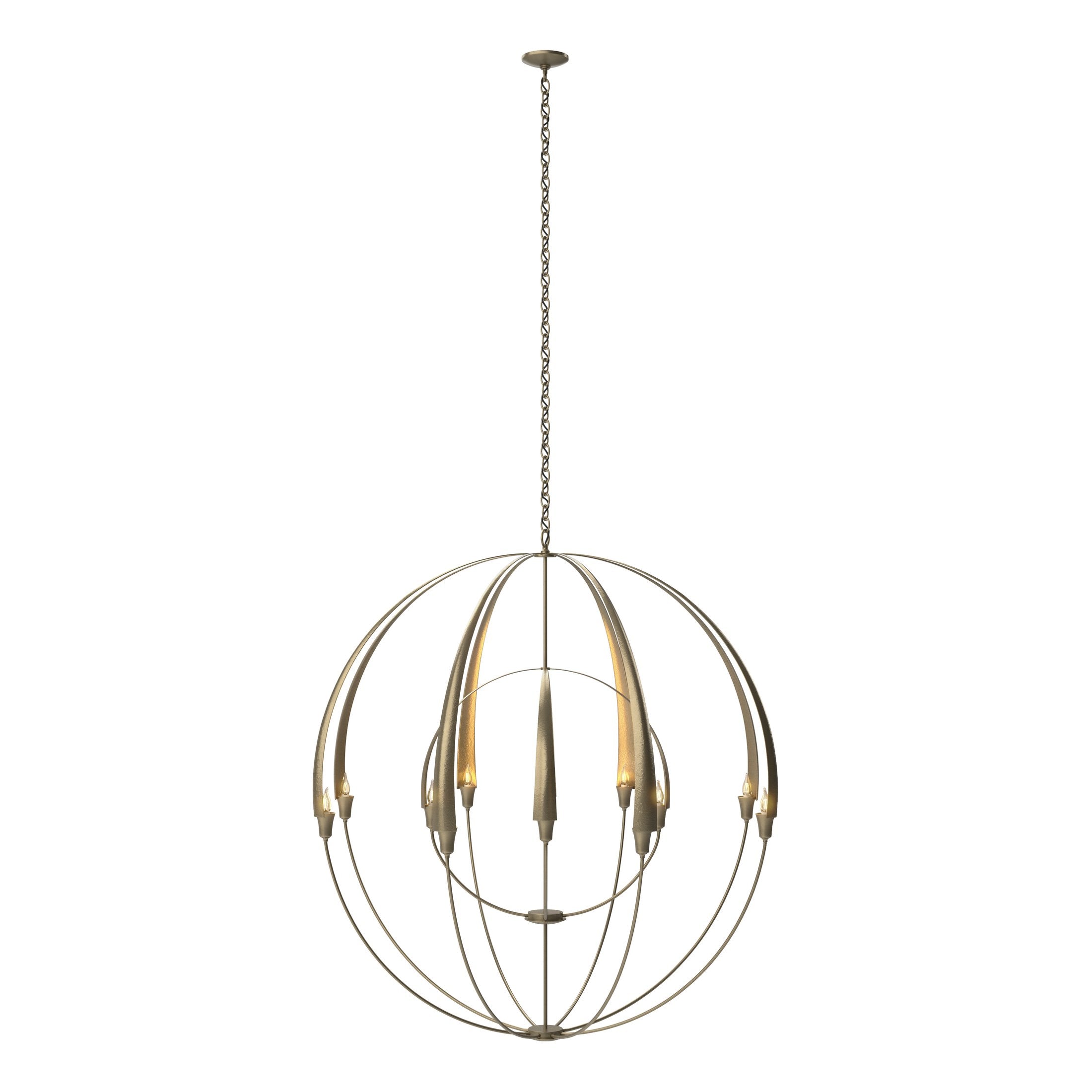 Hubbardton Forge Double Cirque 12-Bulb Large Scale Chandelier, 51.1" H x 48.3" D, Multiple Finishes