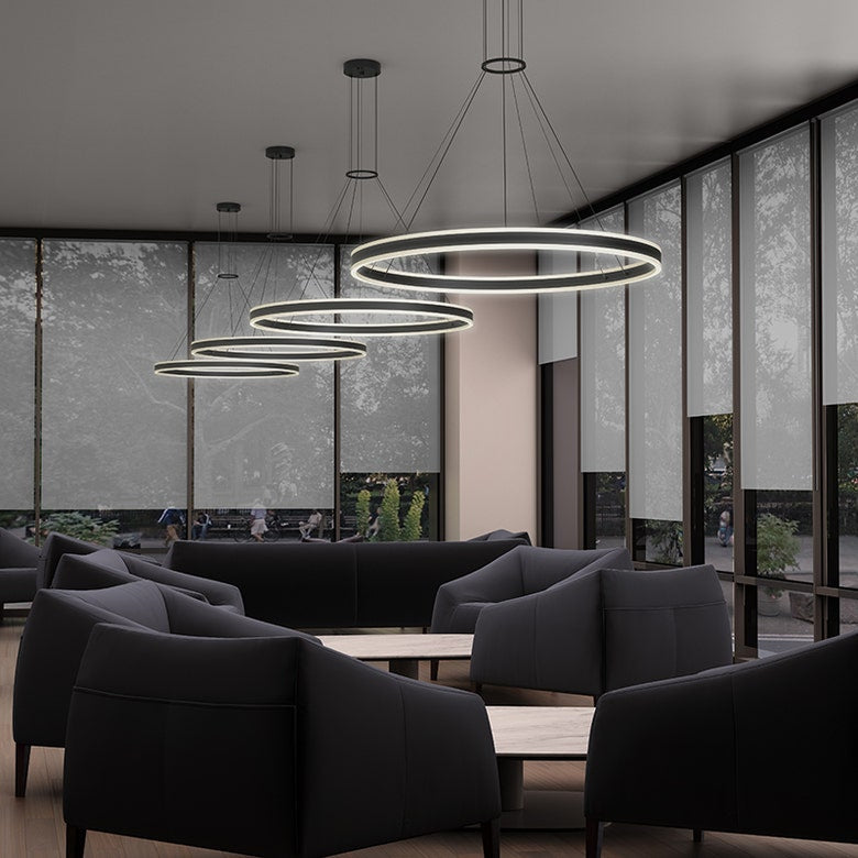 Double Corona 60-Inch Ring Pendant Light by SONNEMAN - Dimmable LED, Energy Efficient, Adjustable Height