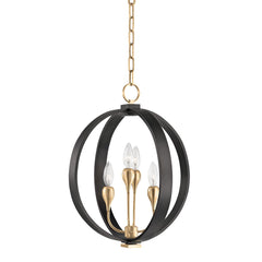 Dresden Lantern 19.5" Height Aged Brass/Old Bronze by Hudson Valley Lighting, Dimmable E12 Bulbs