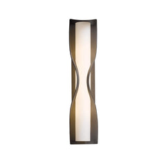 Dune Large Sconce by Hubbardton Forge, Dimmable, Opal Glass, 16-Inch Width, Versatile Design