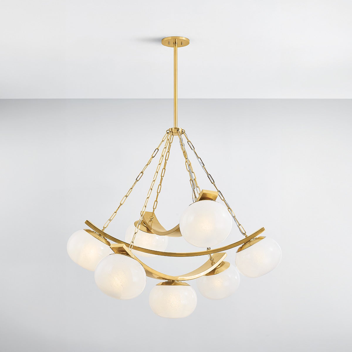 Duxbury 7-Light Large Chandelier by Hudson Valley Lighting, Dimmable, Aged Brass or Distressed Bronze Finishes