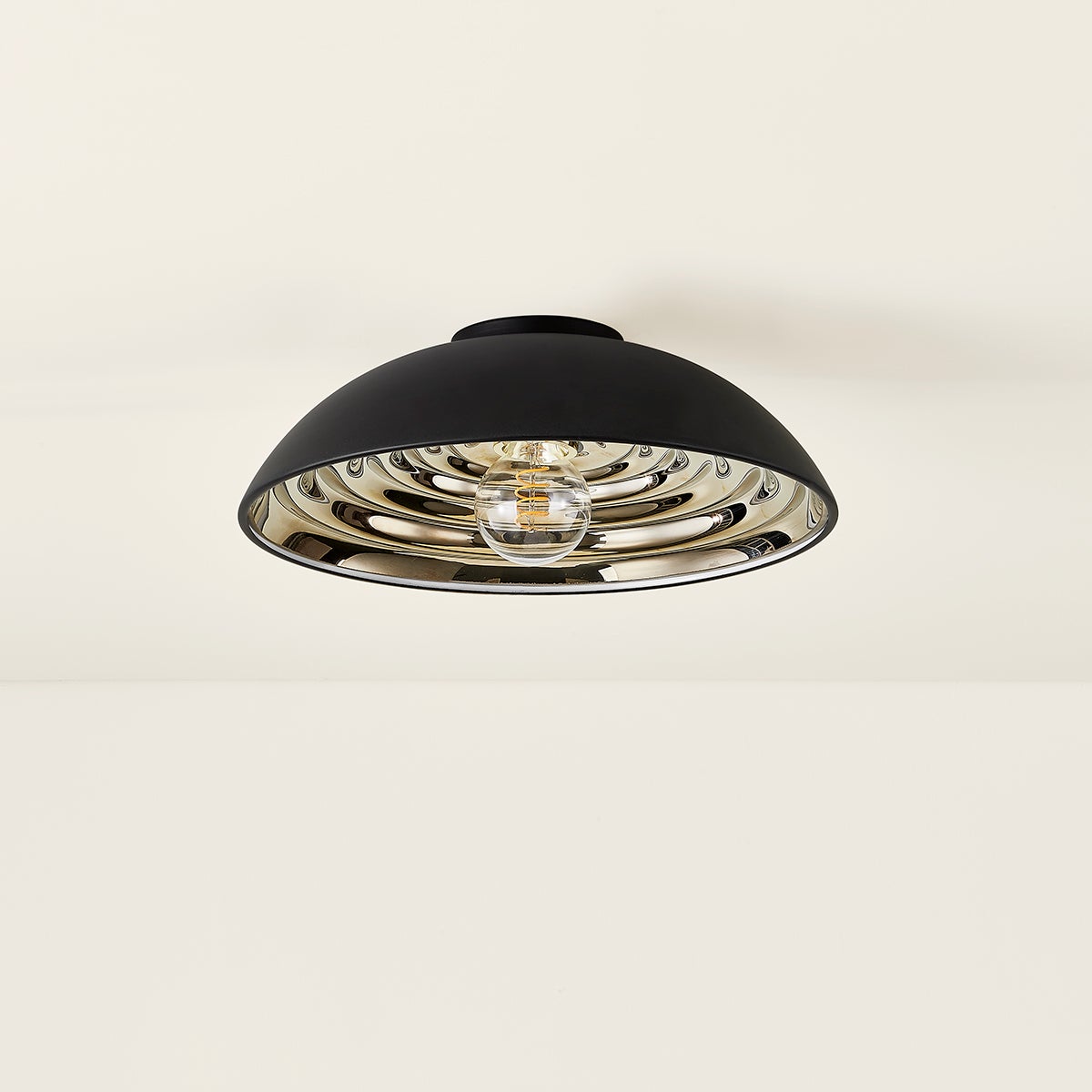 Eclipse Large Ceiling Light by Troy Lighting, Dimmable, 16.25" Width, Elegant Black Finish