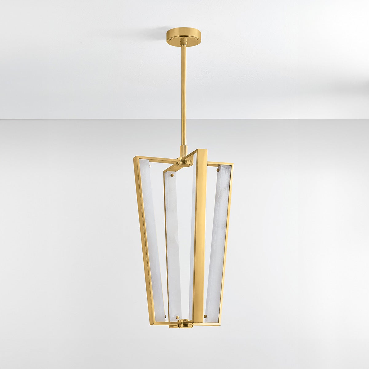 Edgemere Large LED Lantern by Hudson Valley Lighting - Dimmable, Energy Efficient, Alabaster Shade