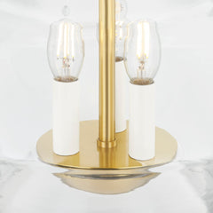 Edmonton Lantern by Hudson Valley Lighting, 3-Bulb Candelabra, Aged Brass or Polished Nickel Finish