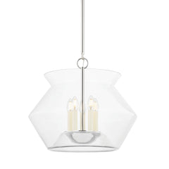 Edmonton Large 5-Light Lantern by Hudson Valley Lighting with Dimmable Functionality and Handblown Glass Shade