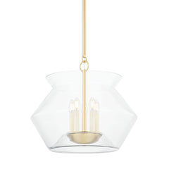 Edmonton Large 5-Light Lantern by Hudson Valley Lighting with Dimmable Functionality and Handblown Glass Shade