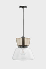 Mitzi Elodie Large Pendant Light - Glass Shades, Dimmable, Modern Hourglass Design, 75W Max E26 Bulb