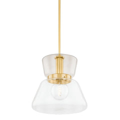 Mitzi Elodie Large Pendant Light - Glass Shades, Dimmable, Modern Hourglass Design, 75W Max E26 Bulb