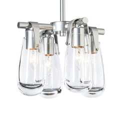 Eos 4-Light Semi-Flush/Pendant Fixture by Hubbardton Forge, Glass Shade with Adjustable Height