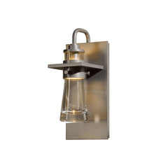 Erlenmeyer Medium Outdoor Sconce by Hubbardton Forge - Dimmable, Clear Glass Shade, UL Wet Rated, Multiple Finishes