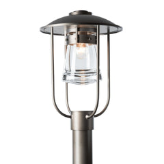 Hubbardton Forge Erlenmeyer 17.1” Outdoor Post Light with Glass Shade, Wet Rated, 100W E26 Base