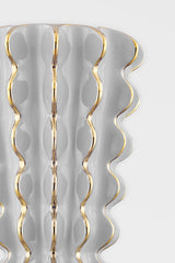 Esperanza Sconce by Corbett Lighting, Wave-Like Design, Vintage Gold Leaf, ETL Damp Rated, Dimmable