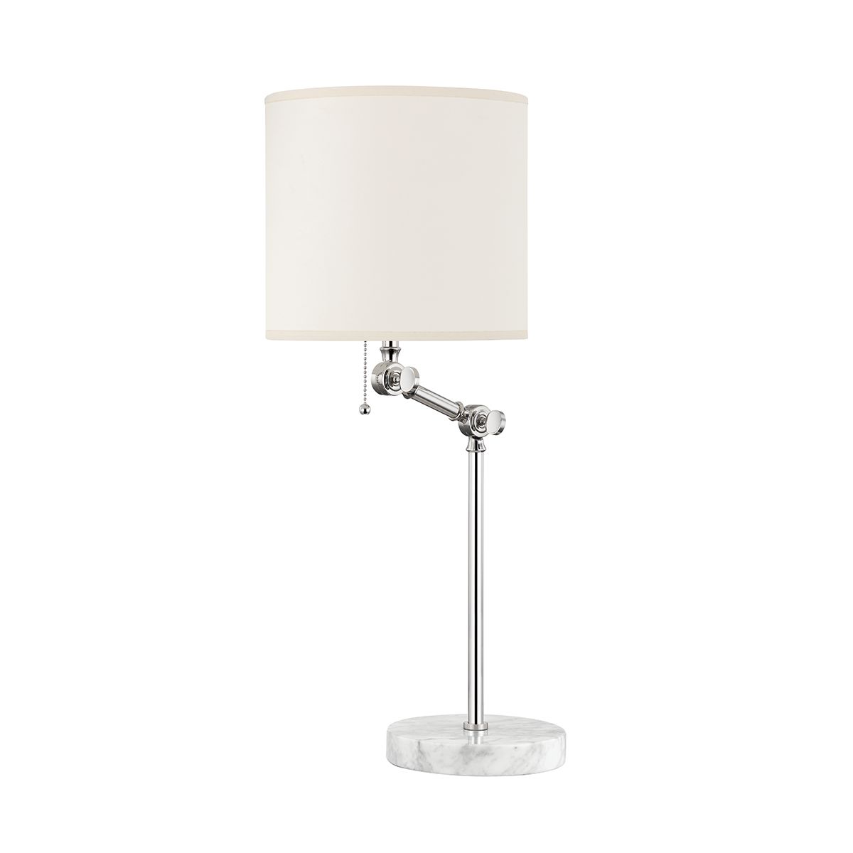 Essex Table Lamp by Hudson Valley Lighting – Adjustable Swing-Arm, Dimmable, Marble Base, E26 Bulb