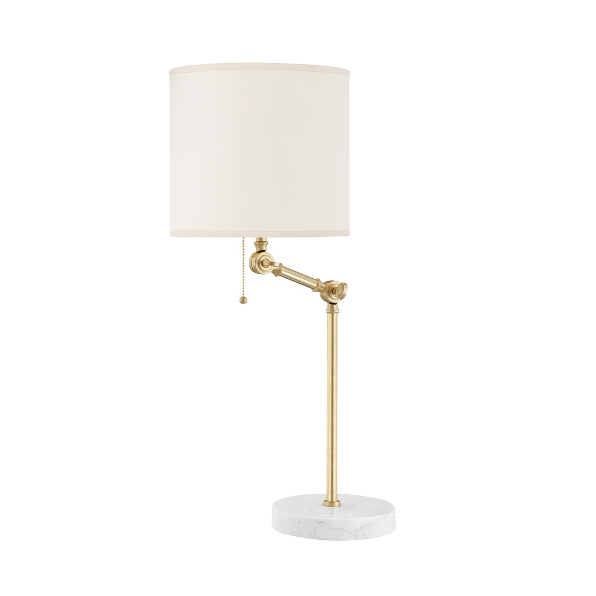 Essex Table Lamp by Hudson Valley Lighting – Adjustable Swing-Arm, Dimmable, Marble Base, E26 Bulb