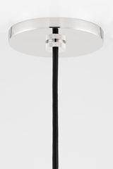 Estee Pendant Light by Mitzi - Mid-Century Modern Opal Etched Glass Shade, Aged Brass or Polished Nickel