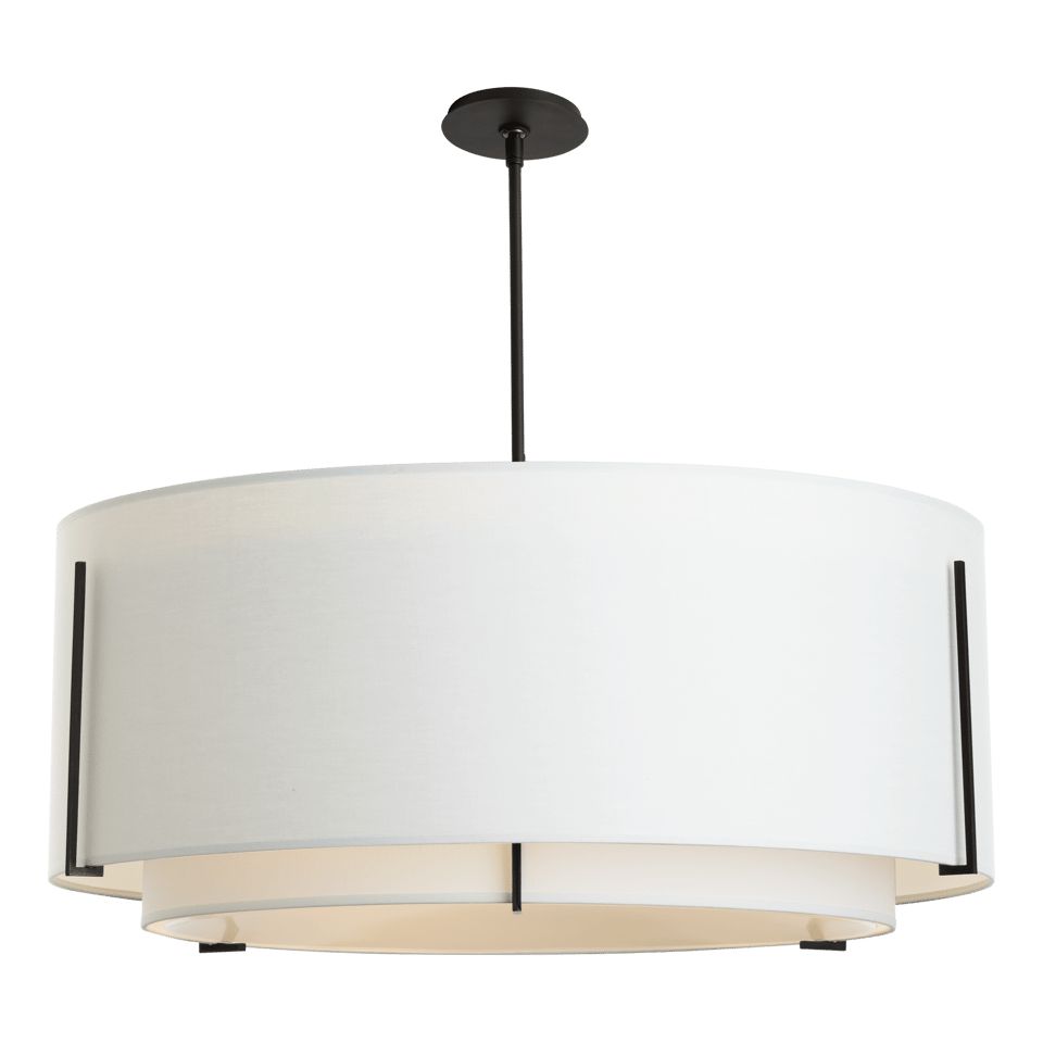 Exos Double Shade Large Scale Pendant Light by Hubbardton Forge - Dimmable, Artisan Crafted, 3 Lights