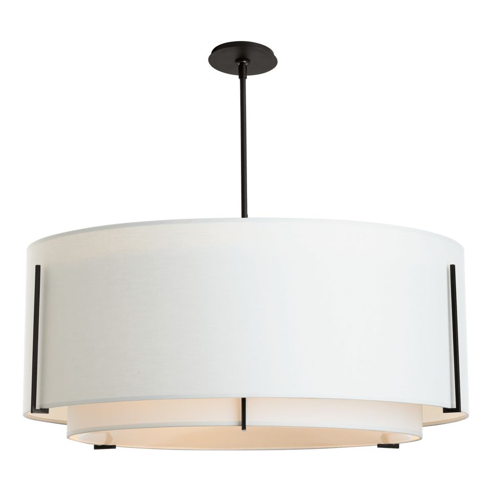 Exos Double Shade Large Scale Pendant Light by Hubbardton Forge - Handcrafted Modern Design in Various Finishes