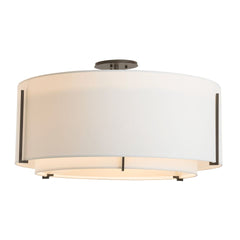 Exos Large Double Shade Semi-Flush Light Fixture by Hubbardton Forge – Dimmable Modern Design