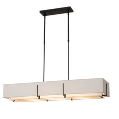 Hubbardton Forge Exos 6-Light Rectangular Pendant with Dimmable Options & Custom Finishes