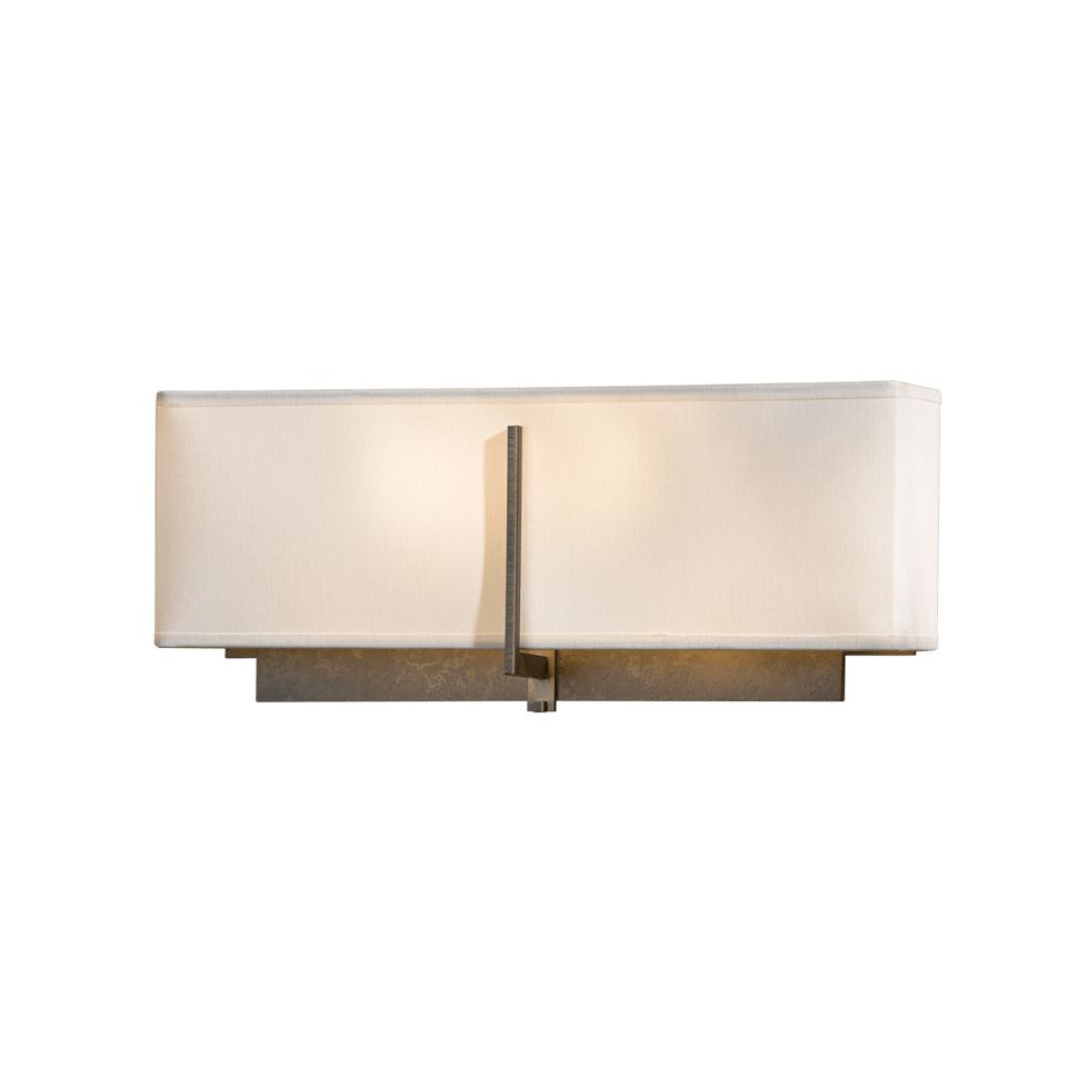 Hubbardton Forge Exos Rectangular Sconce, Dimmable Steel Wall Light, 15W, Available in 3 Finishes