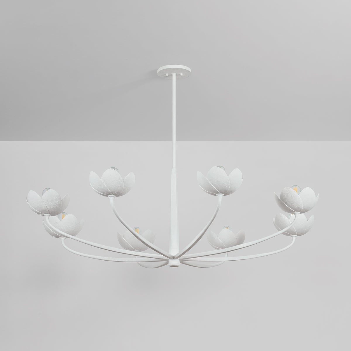 Arcata 8-Light Chandelier by Troy Lighting - Dimmable Ceiling Light with Unique Botanic Motif