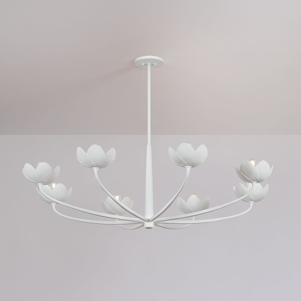 Arcata 8-Light Chandelier by Troy Lighting - Dimmable Ceiling Light with Unique Botanic Motif