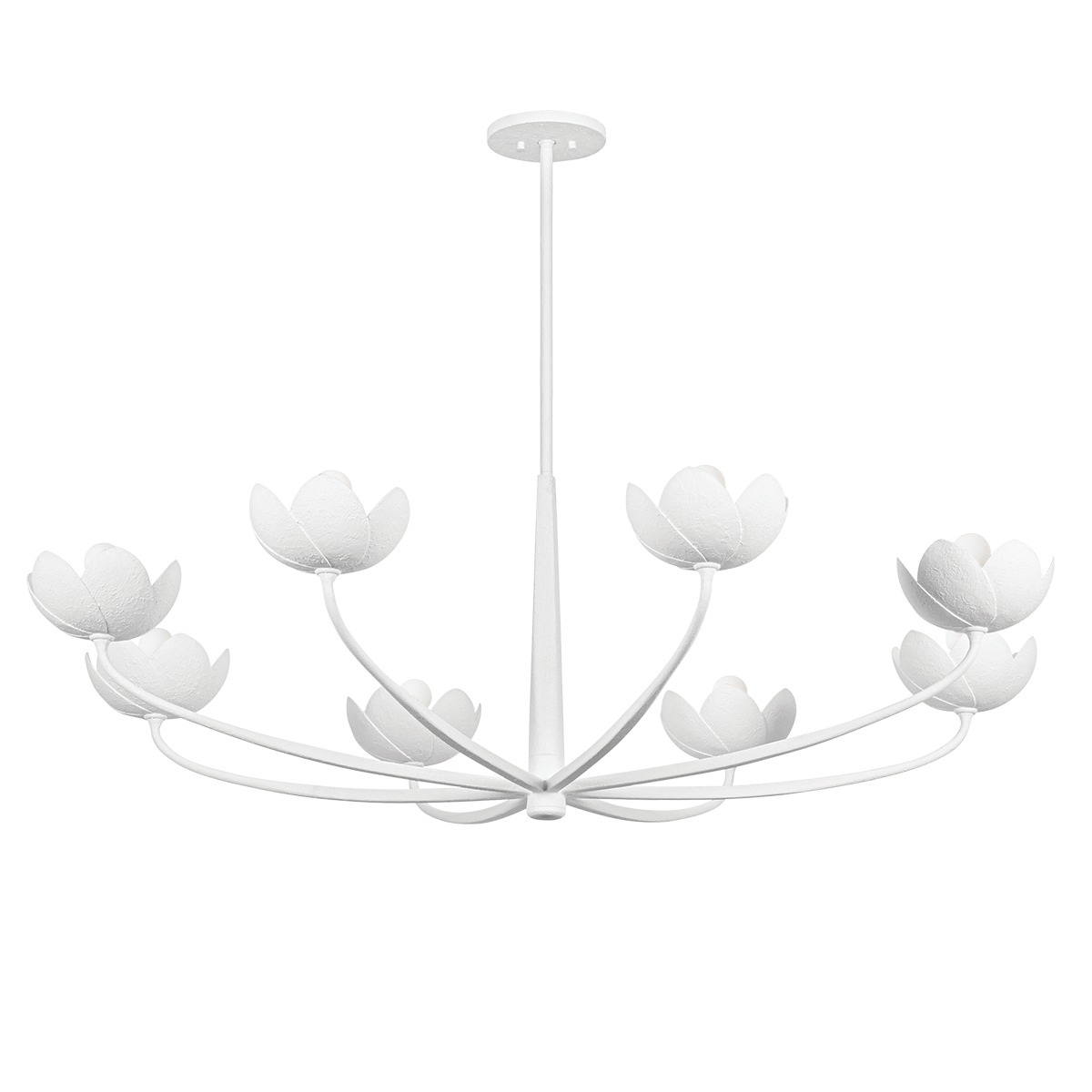 Arcata 8-Light Chandelier by Troy Lighting - Dimmable Ceiling Light with Unique Botanic Motif