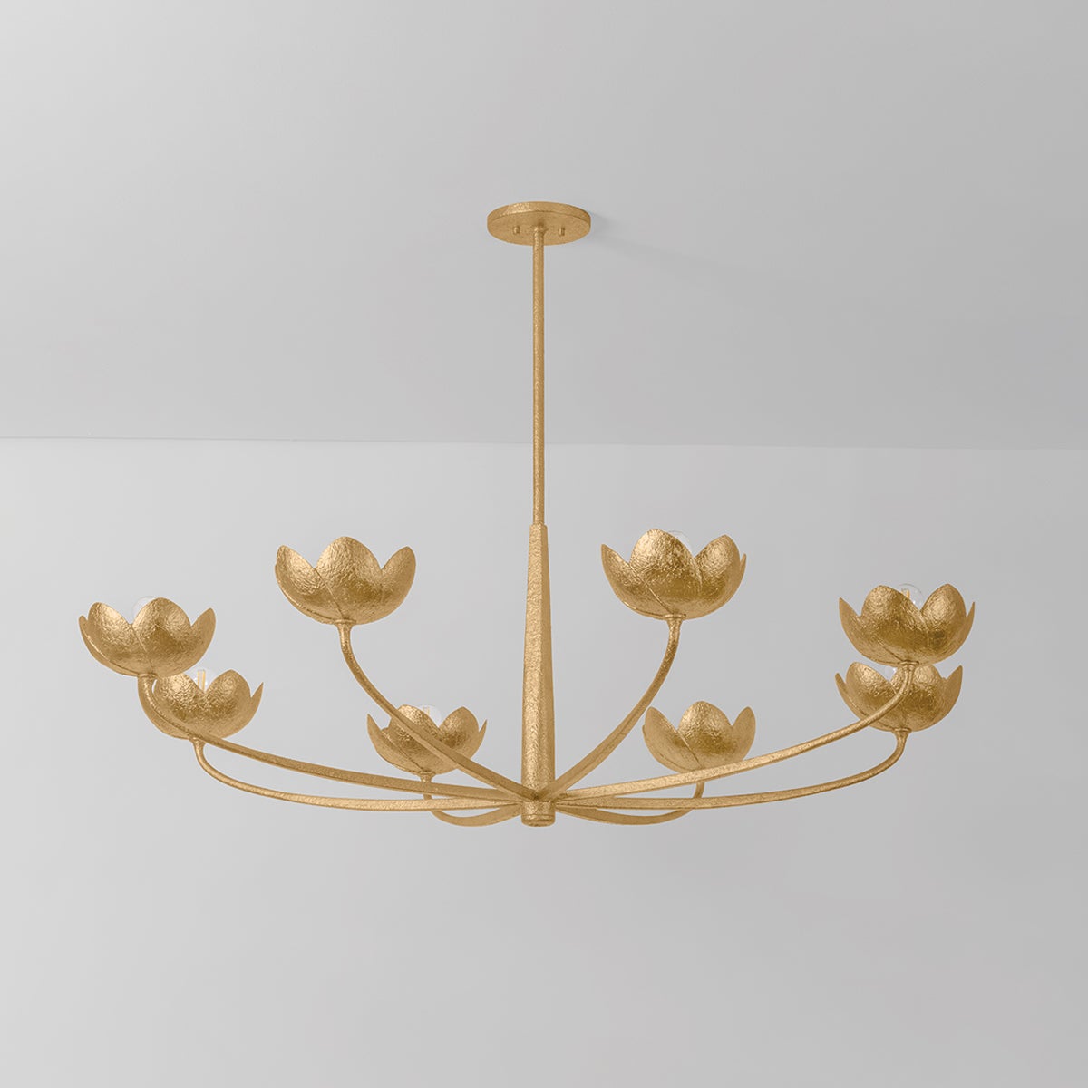 Arcata 8-Light Chandelier by Troy Lighting - Dimmable Ceiling Light with Unique Botanic Motif