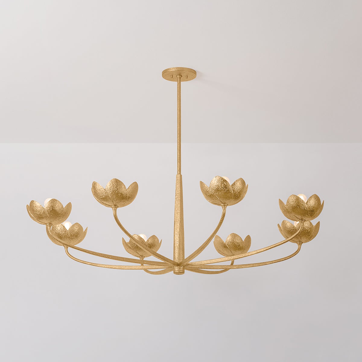 Arcata 8-Light Chandelier by Troy Lighting - Dimmable Ceiling Light with Unique Botanic Motif