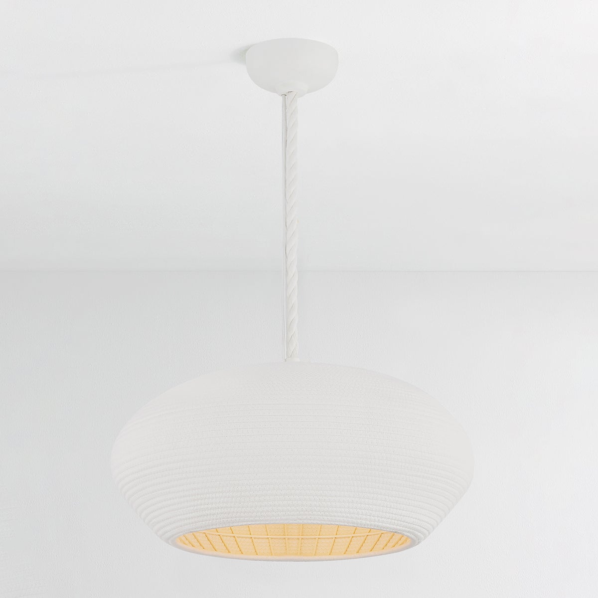 Hudson Valley Lighting Ferndale Pendant 12"H x 24"W, Gesso White, Energy Efficient, Dimmable