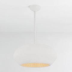 Hudson Valley Lighting Ferndale Pendant 12"H x 24"W, Gesso White, Energy Efficient, Dimmable