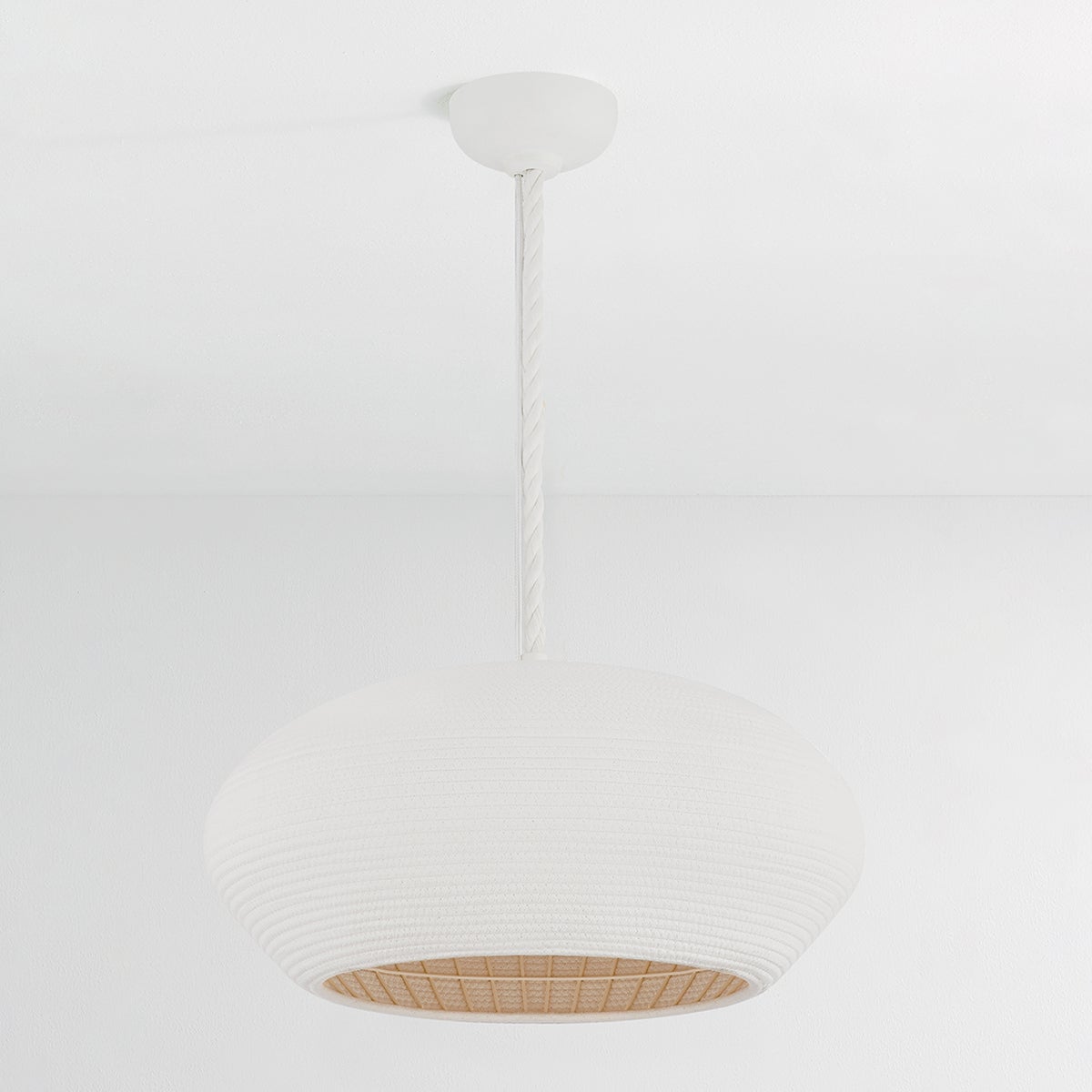 Hudson Valley Lighting Ferndale Pendant 12"H x 24"W, Gesso White, Energy Efficient, Dimmable