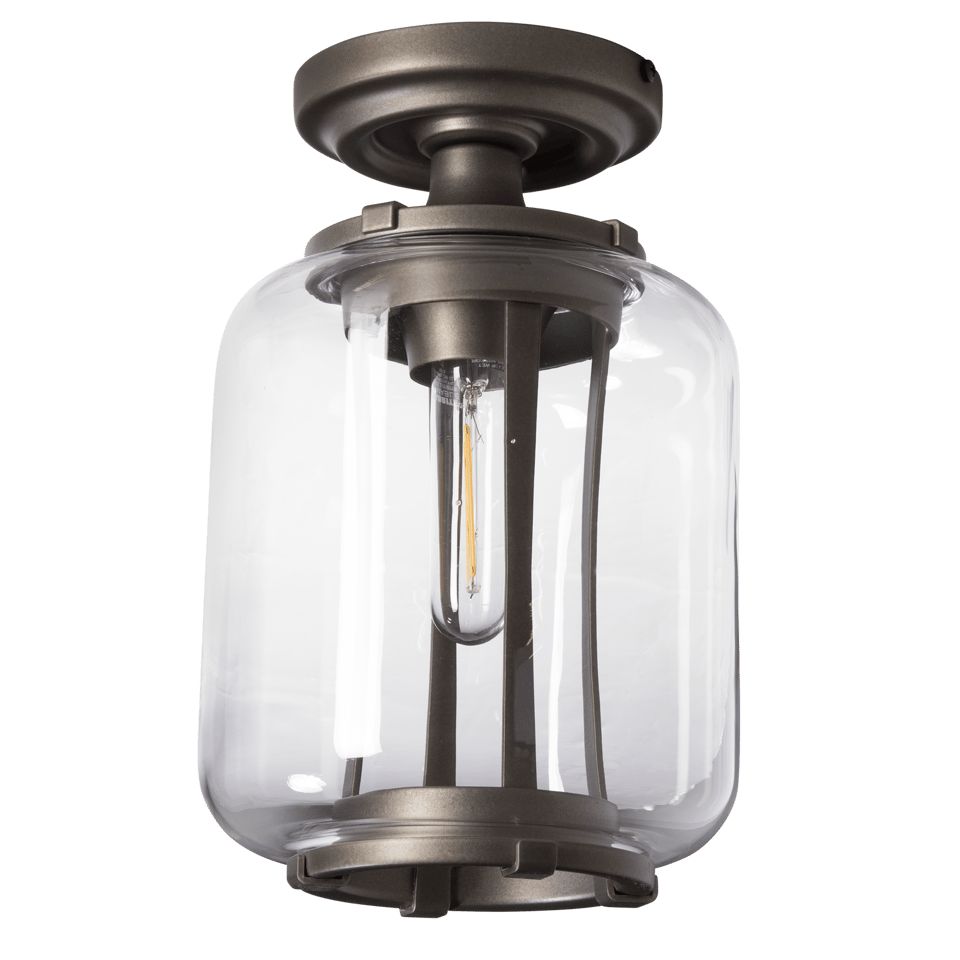 Fairwinds Outdoor Semi-Flush Light Fixture by Hubbardton Forge, Dimmable, E26 Base, 100W Max, Various Finishes