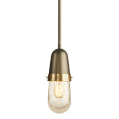 Hubbardton Forge Fizz Mini Pendant Light, Hand-Blown Glass, Dimmable, UL Damp Rated, 10.2" H