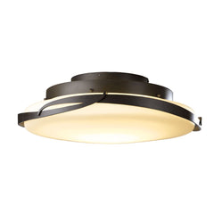 Hubbardton Forge Flora 1-Light LED Flush Mount, Hand-Forged Steel, Dimmable, 1400 Lumens, 3000K