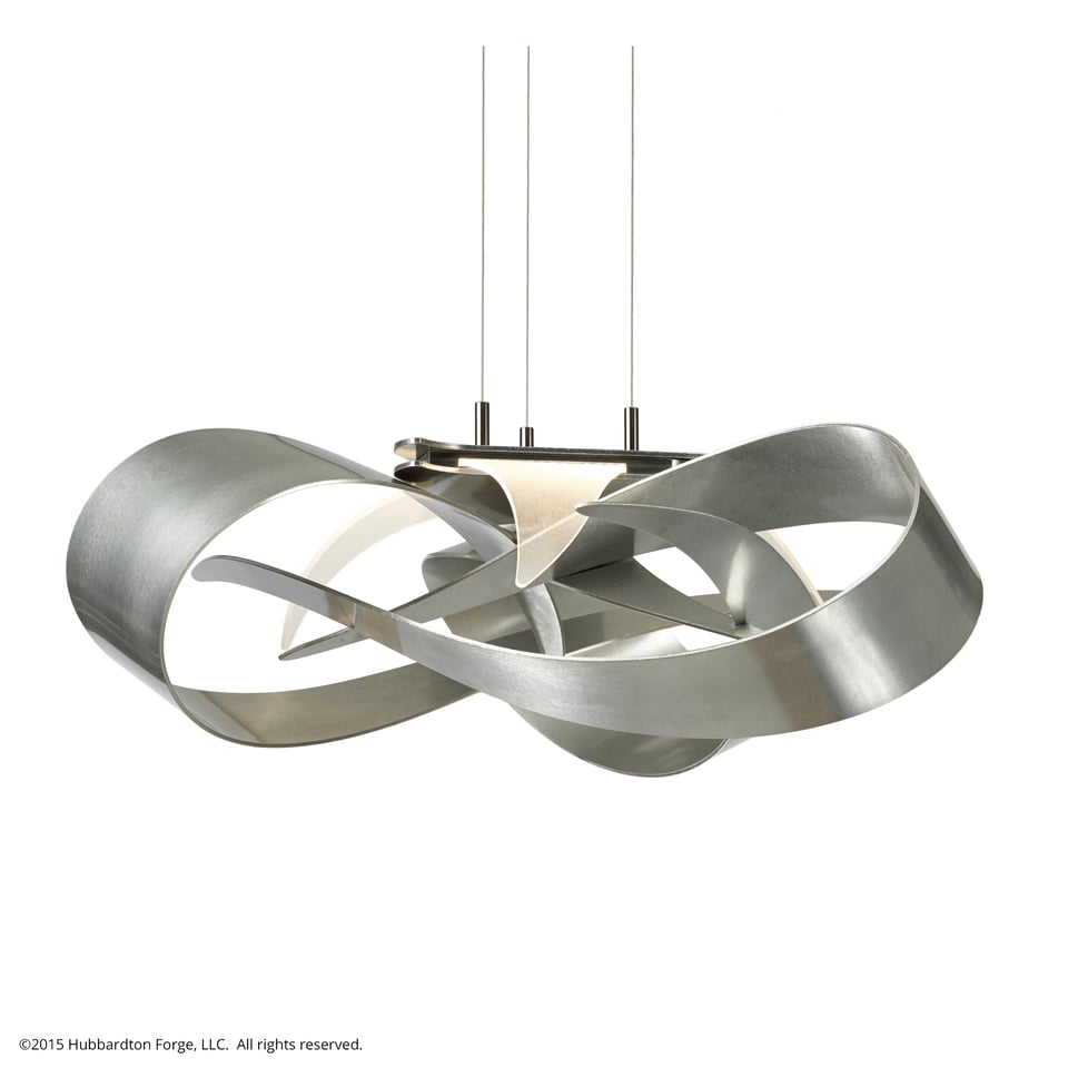 Hubbardton Forge Flux 3-Light LED Pendant - Dimmable, Energy Efficient, Artisan-Made, Versatile Design