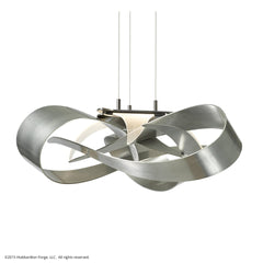 Hubbardton Forge Flux 3-Light LED Pendant - Dimmable, Energy Efficient, Artisan-Made, Versatile Design