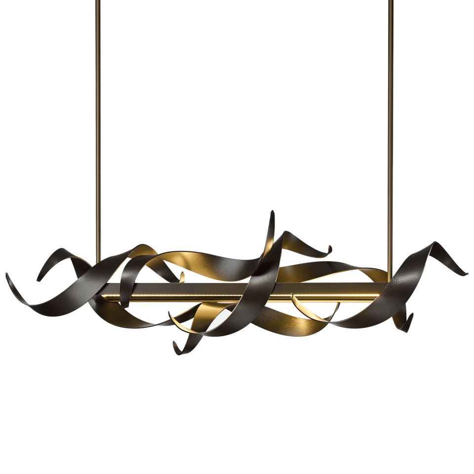 Hubbardton Forge Folio LED Pendant Light, Customizable Height, 840 Lumens, Multiple Finishes